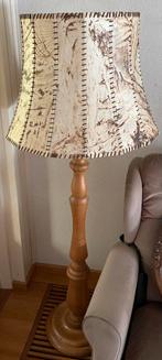 Vintage lampvoet + lampenkap van varkensblaas, Huis en Inrichting, Ophalen of Verzenden, Gebruikt, Rond, 50 cm of meer