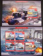 - 466 - 2 Blokken met Oorlog Schepen., Verzenden, Gestempeld, Overige thema's