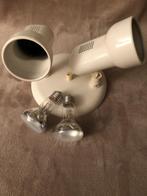Plafond spot duo / plafond lamp Wit max 60 Watt A'delft, Ophalen of Verzenden, Gebruikt, Metaal, Tijdloos