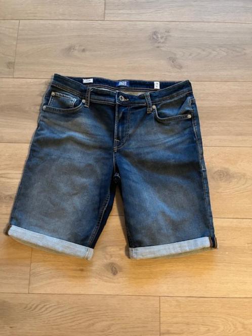 Blauwe korte spijkerbroek van Jack & Jones in maat 176, Kinderen en Baby's, Kinderkleding | Maat 176, Zo goed als nieuw, Jongen