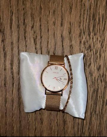 Rosegoud Zinzi horloge + bijpassende armband beschikbaar voor biedingen