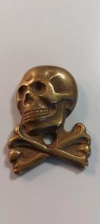 Brons Doodskop met Botten, Antiek en Kunst, Ophalen of Verzenden, Brons