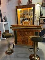 Uniek! Italiaanse design bar met achterkast en krukken!, Ophalen, Zo goed als nieuw