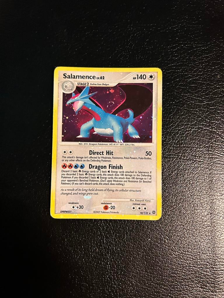 Salamence Pokemon Kaart 18/132, Verzenden, Gebruikt, Losse kaart