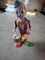 Blikken clown met trommels, Antiek en Kunst, Ophalen of Verzenden