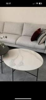 Salon tafel keramisch steen, Huis en Inrichting, Tafels | Salontafels, 50 tot 100 cm, Rond, Ophalen of Verzenden, Zo goed als nieuw