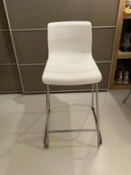 Ikea barkruk Glenn wit hoogglans, Huis en Inrichting, Barkrukken, 1 kruk, Ophalen, Zo goed als nieuw, 60 tot 90 cm