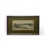 Johan Hemkes (1894-1988), ets: Harlingen 9d 9u 45m 43s, Antiek en Kunst, Kunst | Etsen en Gravures, Ophalen of Verzenden