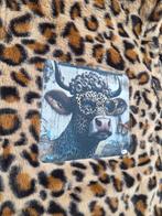 Kunst, ossekop, dames bolero bodywarmer panterprint, Kleding | Dames, Bruin, Maat 42/44 (L), Nieuw, Ophalen of Verzenden