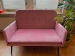 Roze fluwelen bankje, Huis en Inrichting, Ophalen, Tweepersoons, 75 tot 100 cm, Zo goed als nieuw
