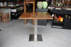 16 eettafels tafel metaal rvs hout horeca mancave cafe, Huis en Inrichting, Tafels | Eettafels, Ophalen, Gebruikt, 50 tot 100 cm