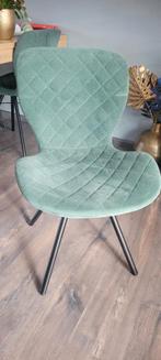 4 nog heel mooie groene eetkamerstoelen, Huis en Inrichting, Stoelen, Ophalen, Overige kleuren, Zo goed als nieuw, Metaal