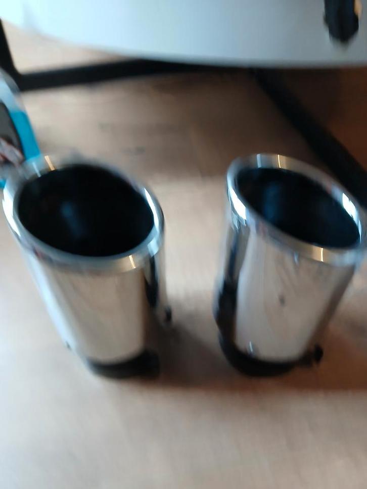 RVS Uitlaat Eindstukken - 90mm, Auto-onderdelen, Uitlaatsystemen, Universele onderdelen, Nieuw, Ophalen of Verzenden