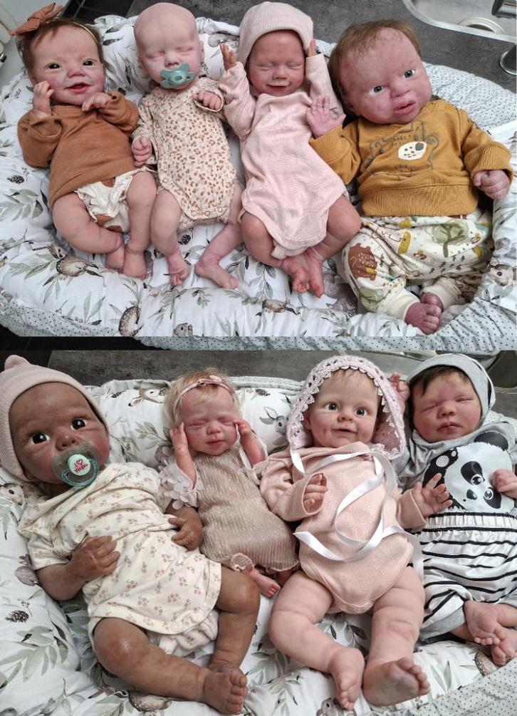 de laatste 7 silicone reborn babytjes!, Verzamelen, Poppen, Nieuw, Pop, Levensecht of Reborn, Ophalen of Verzenden