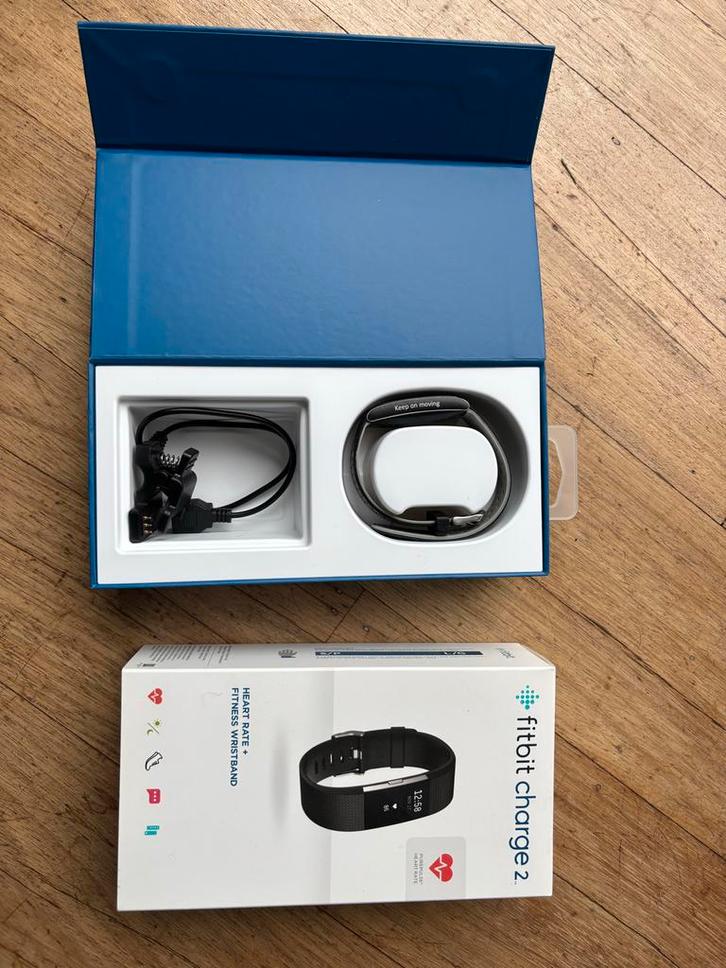 Fitbit Charge 2 - Fitness Tracker, Sieraden, Tassen en Uiterlijk, Activity trackers, Gebruikt, Android, Zwart, Ophalen of Verzenden