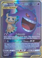 Gengar & mimikyu Pokémon kaart, Ophalen of Verzenden, Zo goed als nieuw, Losse kaart
