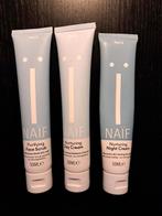 Naif set 3x: face scrub, day cream, night cream, Ophalen of Verzenden, Zo goed als nieuw, Gehele gezicht