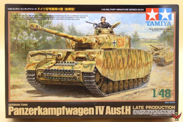 ROWASP | Tamiya 1/48 German Tank Panzerkampfwagen IV Ausf H, Hobby en Vrije tijd, Modelbouw | Auto's en Voertuigen, Nieuw, Tank