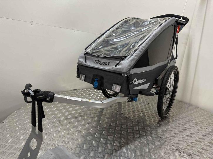 Qeridoo Fietskar Kidgoo 1, Fietsen en Brommers, Fietsaccessoires | Aanhangers en Karren, Gebruikt, Kinderkar, 20 tot 40 kg, Vering