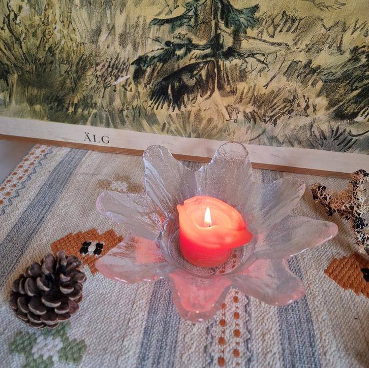 Skruf Sweden Kristalglas Schaal/Kandelaar Bengt Edenfalk, Antiek en Kunst, Antiek | Glas en Kristal, Ophalen of Verzenden