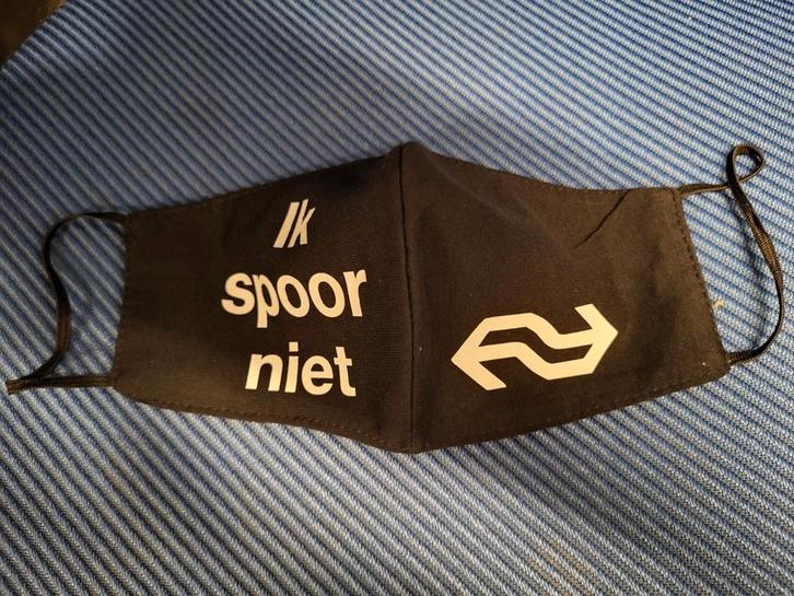Mondkapje NS - Ik spoor niet  - nieuw, Verzamelen, Overige Verzamelen, Nieuw, Ophalen of Verzenden