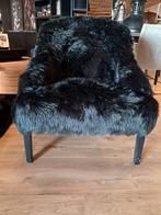 Fluffy zwarte stoel van €439 voor €199, Huis en Inrichting, Fauteuils, Ophalen, 50 tot 75 cm