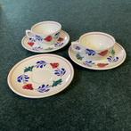 Boerenbont kop en schotels, Huis en Inrichting, Ophalen, Zo goed als nieuw, Kop(pen) en/of Schotel(s), Aardewerk