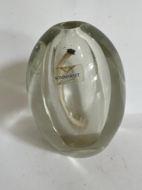 Vintage glazen ei / olielampje in glas eivorm Sommerset., Antiek en Kunst, Antiek | Glas en Kristal, Ophalen