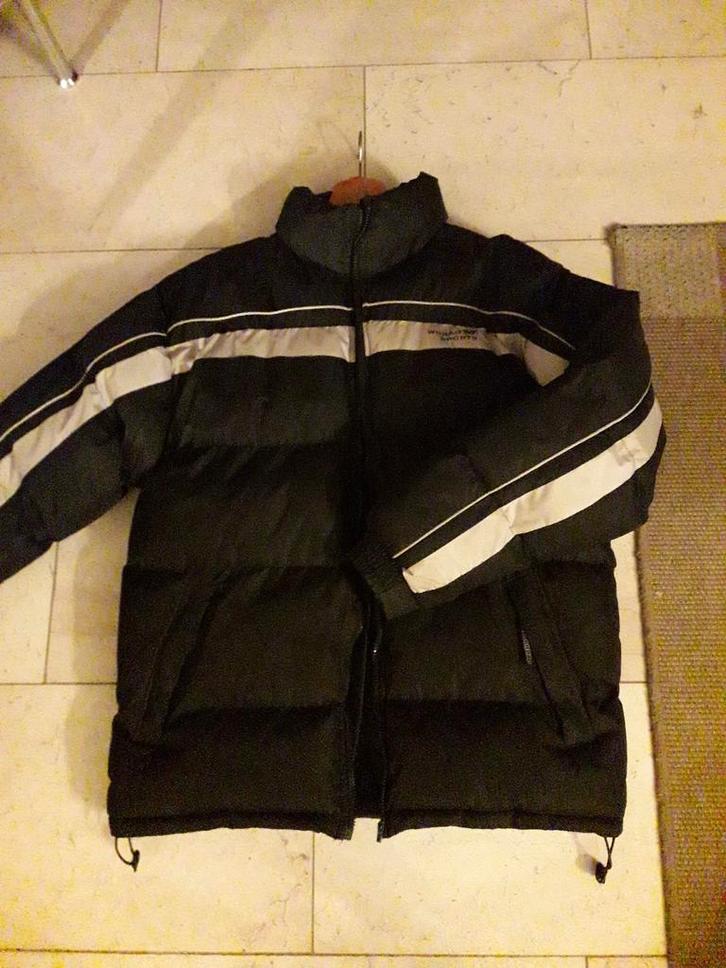 Dik warm zwart gewatteerd winterjack/winterjas., Kleding | Heren, Jassen | Winter, Zo goed als nieuw, Zwart, Ophalen of Verzenden
