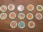Vintage retro onderzetters bloemenprint, Ophalen, Gebruikt, Glas of Kopje