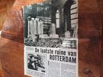 Artikel over laatste ruïne van Rotterdam Sint Laurenskerk, Ophalen of Verzenden, 1960 tot 1980, Krant