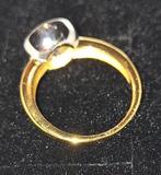 Supermooie strakke S925 zilveren damesring 3kt Moissanite, Ophalen of Verzenden, Zo goed als nieuw, Dame, Zilver