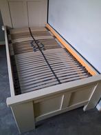 Mooi bed in zeer goede staat grijs van kleur, 90 cm, Eenpersoons, Ophalen of Verzenden, Zo goed als nieuw