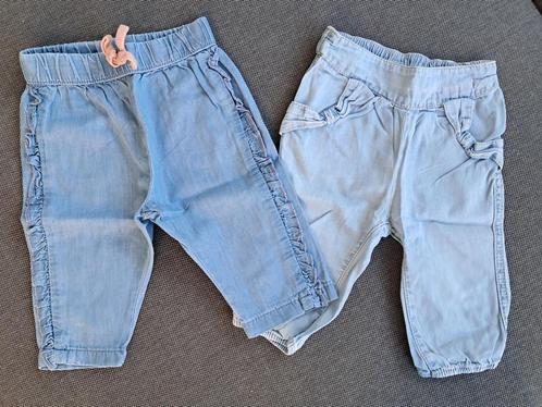 K195 Blauwe broekjes HEMA maat 62, Kinderen en Baby's, Babykleding | Maat 62, Gebruikt, Meisje, Broekje, Ophalen of Verzenden