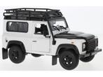 Welly Land Rover Defender 90 Td4 met roofrack wit/zwart 1:24, Ophalen of Verzenden, Nieuw, Auto, Welly