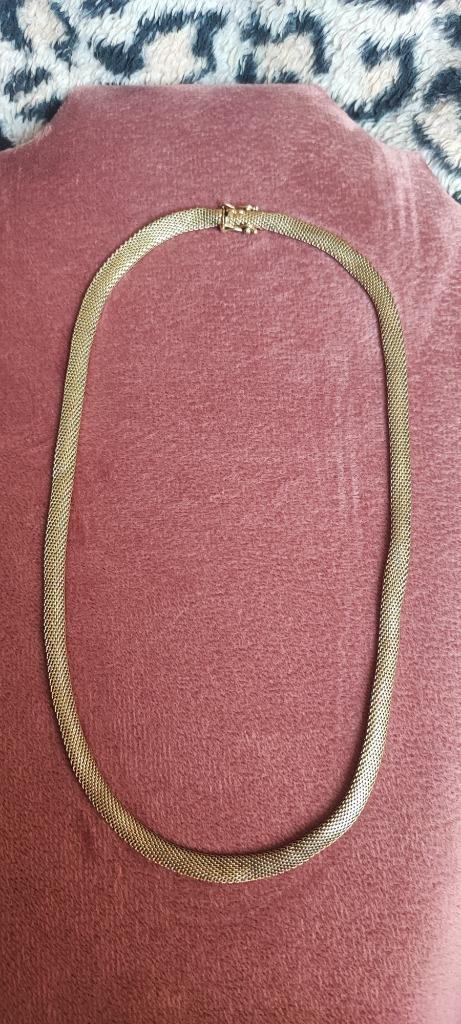 Gouden collier 14k, Sieraden, Tassen en Uiterlijk, Kettingen, Zo goed als nieuw, Goud, Goud, Ophalen