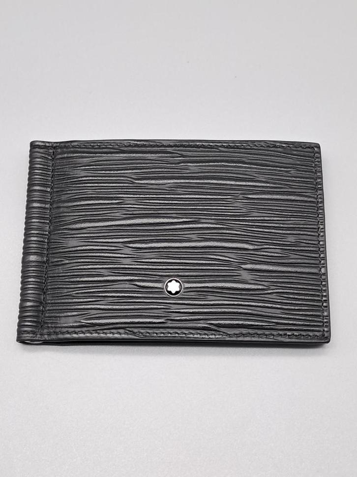Montblanc Portemonnee met Geldclip 130925, Sieraden, Tassen en Uiterlijk, Portemonnees, Nieuw, Overige merken, Zwart, Leer, Ophalen of Verzenden