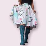 Swing- of cirkelrok in pasteltinten 50s stijl recycled Nieuw, Maat 38/40 (M), Overige kleuren, -, -