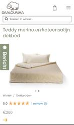 Daaloumaa Teddy merino en katoensatijn dekbed, Ophalen, Wit, Tweepersoons, Deken of Dekbed