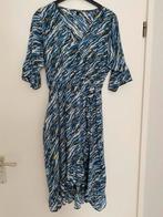 Jurk met roesels blauw, wit,oker maat M, Ophalen of Verzenden, Nieuw, Blauw