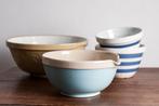Brocante lichtblauwe keukenschaal of mengkom, Ophalen of Verzenden
