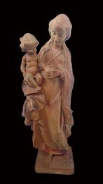 oud houten beeld van de Madonna en Kind 56 cm, Antiek en Kunst, Antiek | Religie, Ophalen of Verzenden