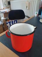 Rood emaille keukenspullen, Ophalen of Verzenden, Gebruikt, Overige materialen, Pot, Bus of Blik