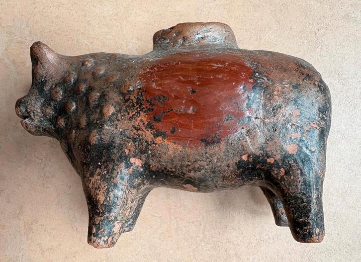 Ceremonieel drinkvat in de vorm van een stier, Peru, Antiek en Kunst, Kunst | Niet-Westerse kunst, Ophalen of Verzenden