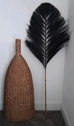 Grote Rotan Vaas van 90 cm hoog met Grote Bamboe Pluim, Ophalen, Overige materialen, Gebruikt, Overige kleuren