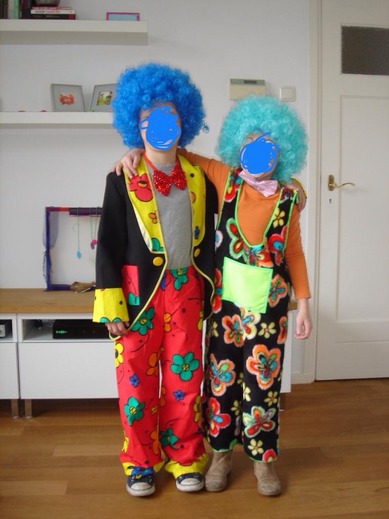 Clownspak maat 140, Kleding | Dames, Carnavalskleding en Feestkleding, Ophalen of Verzenden, Zo goed als nieuw