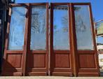 4-delige antieke openslaande deuren met geëtst glas 249x282, Ophalen