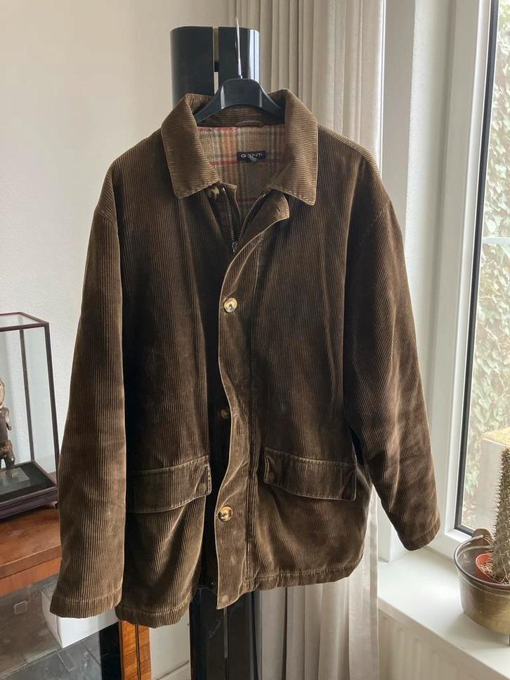 Vintage Ribfluweel Jas - Maat L - Bruin, Kleding | Heren, Jassen | Winter, Zo goed als nieuw, Maat 52/54 (L), Bruin, Ophalen of Verzenden