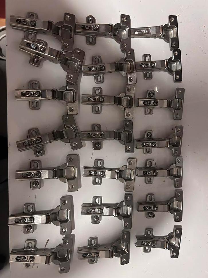 Keukenkast Scharnieren, Doe-het-zelf en Verbouw, Hang- en Sluitwerk, Zo goed als nieuw, Scharnier, Rvs, Ophalen of Verzenden