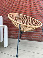 WOOOD Jane Loungestoel - Rotan Look, Ophalen, Bruin, Zo goed als nieuw, Metaal